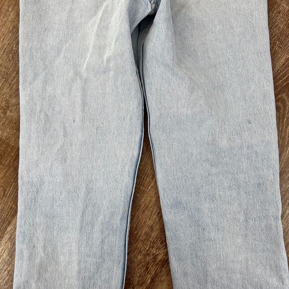 Vintage Levi's 701 High Waisted Light Wash Straight Jeans Button Fly - Picture 10 of 10